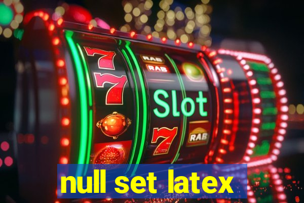 null set latex